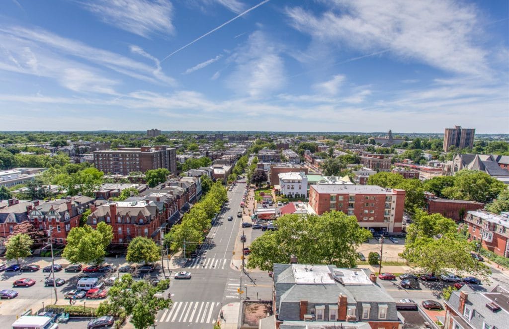 Bird's eye view of Philadelphia